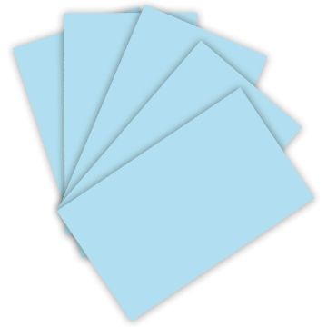 Carton de Bricolage 500 x 700 mm - Bleu glace - 300 g/m² : FOLIA Lot de 10 Visuel