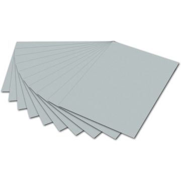 Carton de Bricolage 500 x 700 mm - Argent mat - 300 g/m² : FOLIA Lot de 10 Visuel