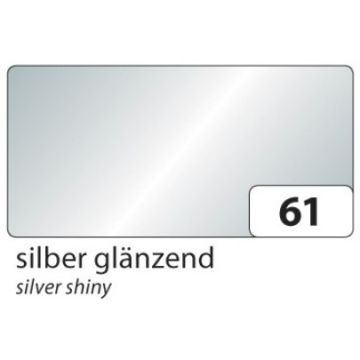 Feuilles de couleur A4 - 210 x 297 mm - Argent brillant : FOLIA Visuel