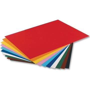 Feuilles de papier de couleur - 500 x 700 mm - Couleurs assorties : FOLIA Visuel
