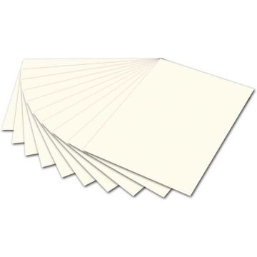 Carton de Bricolage 700 x 1000 mm - Blanc Perle - 300 g/m² FOLIA Lot de 10