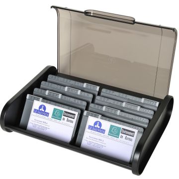 Boîte de classement à couvercle pour 400 cartes de Visites : EXACOMPTA photo