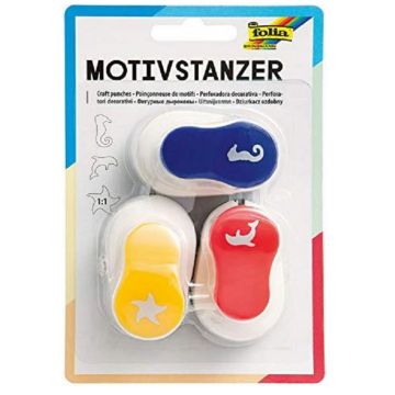 Perforateurs Poisson, Etoile de Mer et Hippocampe FOLIA Lot de 3 image