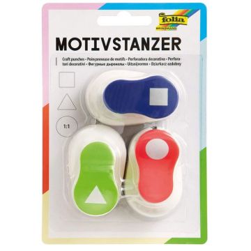 Perforateurs Triangle, Cercle et Carré : FOLIA Lot de 3 image