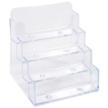 Distributeur de cartes de visite - 4 Compartiments - Cristal EXACOMPTA Image