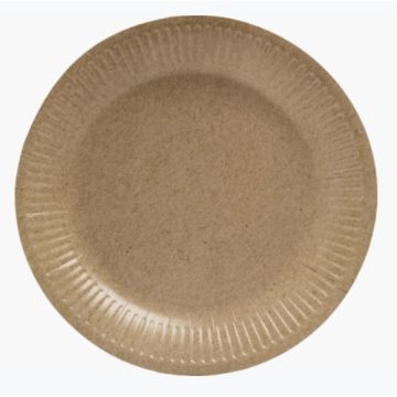Assiette jetable en carton - Kraft - 230 mm PRO NAPPE Lot de 20