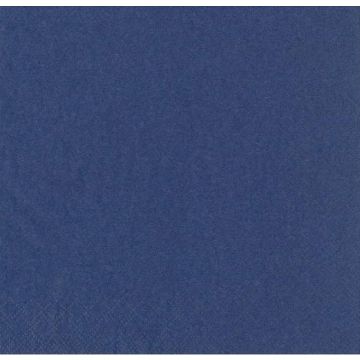 Serviettes de table Cocktail - 240 x 240 mm - Bleu foncé : PAP STAR Lot de 250