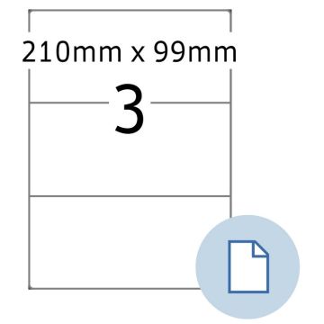 Étiquettes adhésives - 210 x 99 mm - Blanc : HERMA Dataprint Lot de 1500 Image