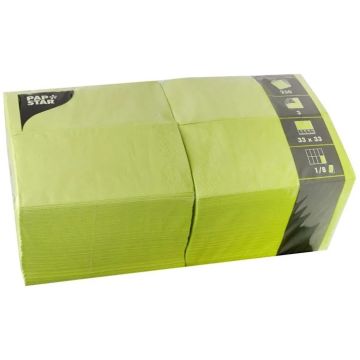 Serviettes de table bistro - 330 x 330 mm - Vert PAP STAR