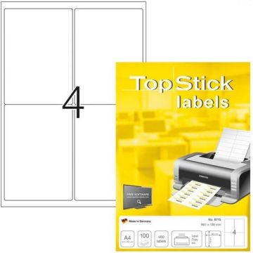 Étiquettes adhésives blanches - 99,1 x 139 mm : TOP STICK Lot de 400 image