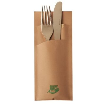 Pochette à couverts - Naturel PAP STAR Lot de 520