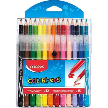Pack de crayons de couleur et de feutres : MAPED Color'Peps (897412)