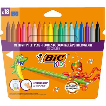 18 feutres de coloriage BIC KIDS Assortiment 