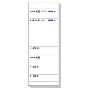 Exacompta 96207E Lot de  blocs BRASSERIE Autocopiant Dupli - 260 x 96 mm (Restaurant)