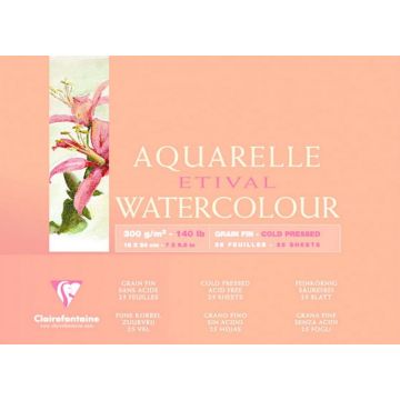Bloc artiste aquarelle - 180 x 240 mm - Lot de 2 : CLAIREFONTAINE Etival image