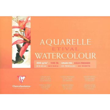 Bloc aquarelle - 300 x 400 mm - Lot de 2 : CLAIREFONTAINE Etival Watercolour image
