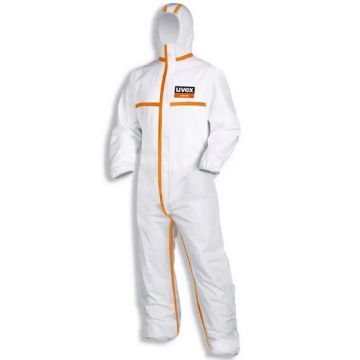 Combinaison de protection jetable 4B - Blanc/Orange - Taille XXL : UVEX image