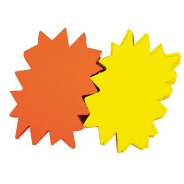 Carton fluo effaçable Etoile - 240 x 320 mm - Jaune/Orange : AGIPA