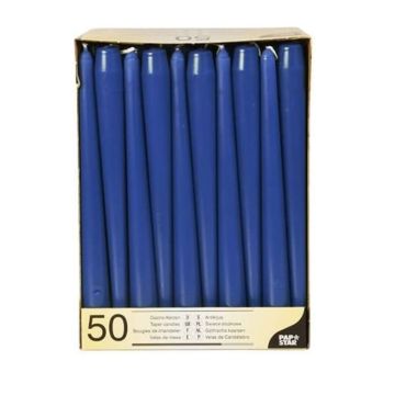 Bougie chandelier - Bleu Foncé 25 cm : PAP STAR Lot de 50 image