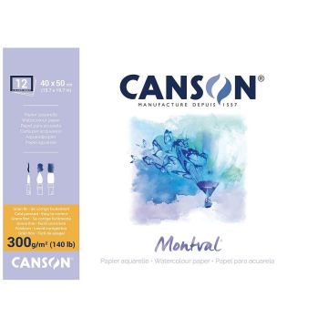 Bloc aquarelle Montval 300 x 400 mm CANSON