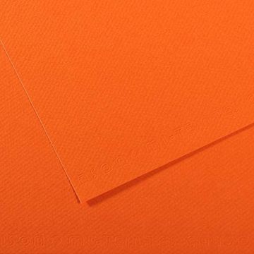 Feuille de papier dessin Mi-teintes - Orange rouge - 500 x 650 mm : CANSON Visuel