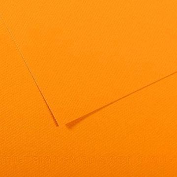 Feuille de papier dessin Mi-teintes - Jaune Orange - 500 x 650 mm : CANSON Image