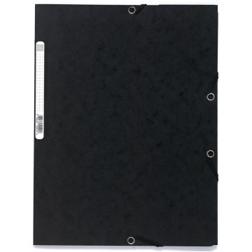 Chemise à élastiques 3 rabats Carte lustrée - Noir EXACOMPTA Image