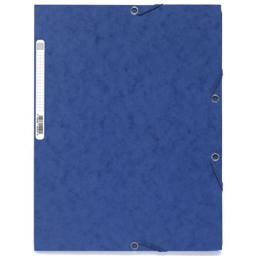 Chemise à élastiques 3 rabats Carte lustrée - Bleu : EXACOMPTA Visuel