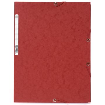 Chemise à élastiques 3 rabats Carte lustrée - Rouge : EXACOMPTA Modèle