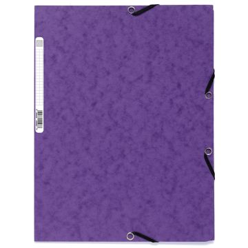 Chemise à élastiques 3 rabats Carte lustrée - Violet : EXACOMPTA Image