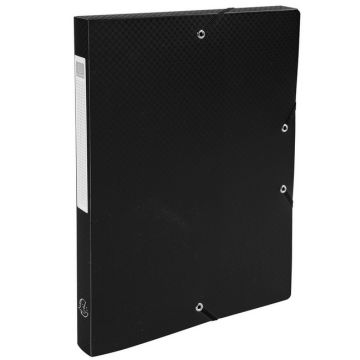 Boîte de classement PP Exabox Dos 25 mm - Noir EXACOMPTA fermée