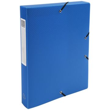 Boîte de classement en PP - Dos 40 mm - Bleu : EXACOMPTA image