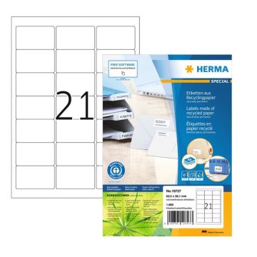 Étiquettes Adresses blanches - 38,1 x 21,2 mm : HERMA 4254