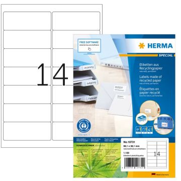 Étiquettes Adresses blanches - 38,1 x 21,2 mm : HERMA 4254