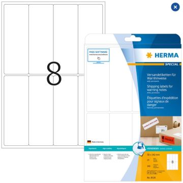 HERMA Étiquettes expédition pour signaux Blanc 50 x 142 mm 8326 utilisation