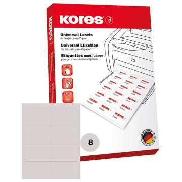 Photo Étiquettes adhésives blanches - 105 x 74 mm : KORES L10574