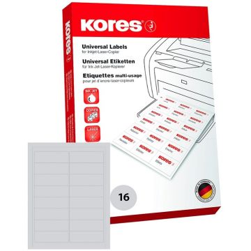 Étiquettes adhésives blanches - 99,1 x 33,9 mm : KORES L9933 Lot de 1600