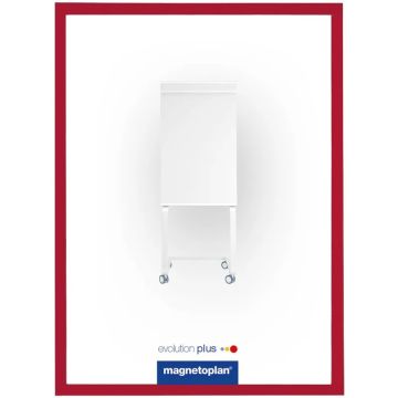 Photo Lot de 5 cadres d'affichage magnétiques - A4 - Rouge : MAGNETOPLAN 1130306
