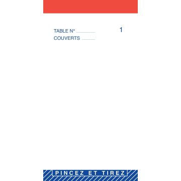 Blocs MAITRE D'HOTEL Commande Restaurant - 150 x 75 mm 2222 ELVE Modèle