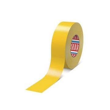 Photo TESA : Ruban adhésif jaune en vinyle - 50 mm x 50 m