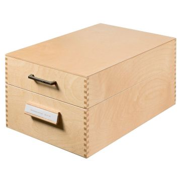 Photo Boite en bois pour fiches - Format A5 - 1500 fiches : HAN 1005
