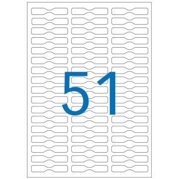 Photo Etiquettes adhésives blanches bijouterie - 45 x 8 mm AGIPA