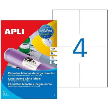 Photo Étiquettes adhésives spéciales intempéries - 105 x 148,5 mm AGIPA