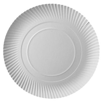 Assiette jetable en carton - Diamètre de 320 mm PAP STAR Pure