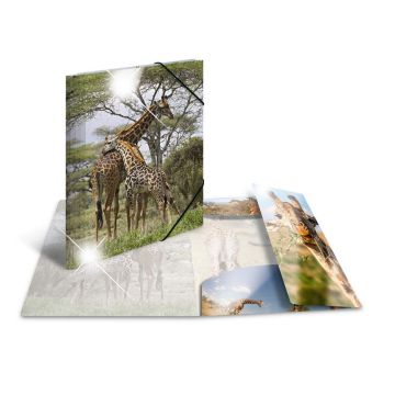 Photo Chemise à élastique A4 - Motif Girafe HERMA