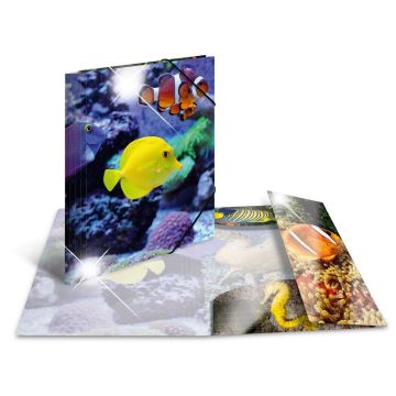 Photo Chemise à élastique A4 - Motif Poissons HERMA image