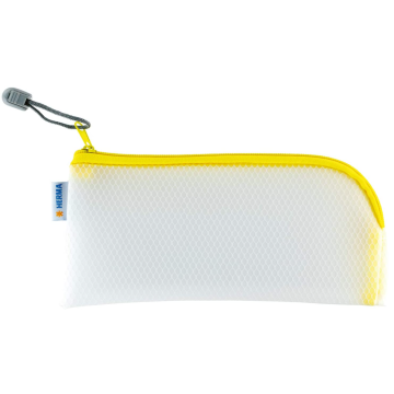Photo Pochette universelle à zip - 230 x 110 mm - Transparent / Jaune HERMA Mesh Bags