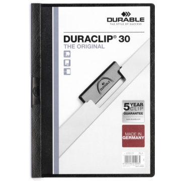 Photo Chemise de présentation A4 à clip - Noir (DURABLE 2200-01)