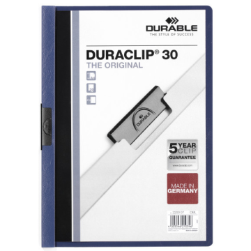 Photo Chemise de présentation A4 à clip - Bleu foncé (DURABLE 2200-07)