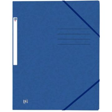 Photo Chemise à élastiques A4 - 3 rabats - Bleu OXFORD Top File+